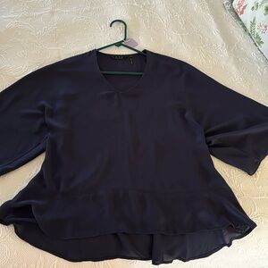 Bundle for $7: ZOA flirty navy polyester blouse (xs)
